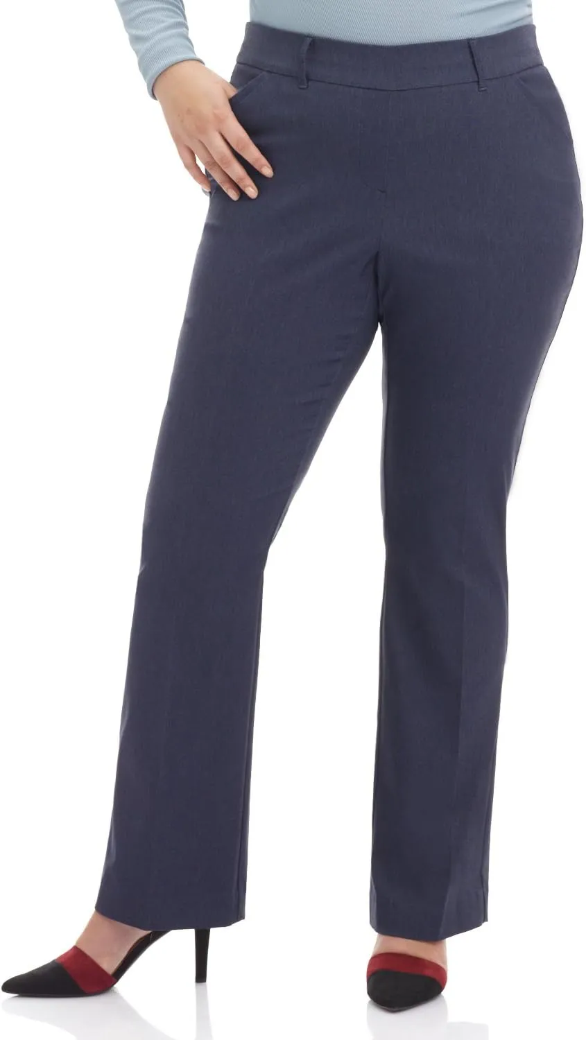 Rekucci Curvy Woman Ease into Comfort Barely Bootcut Plus Size Pant