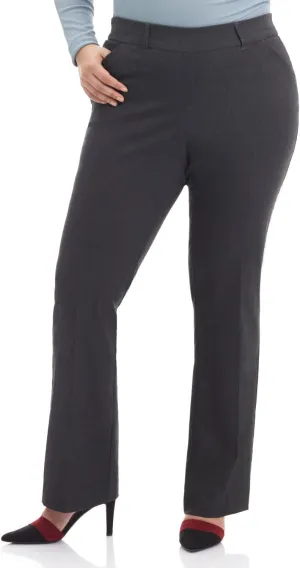 Rekucci Curvy Woman Ease into Comfort Barely Bootcut Plus Size Pant