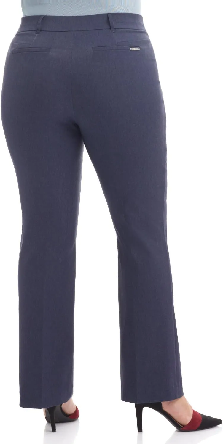 Rekucci Curvy Woman Ease into Comfort Barely Bootcut Plus Size Pant