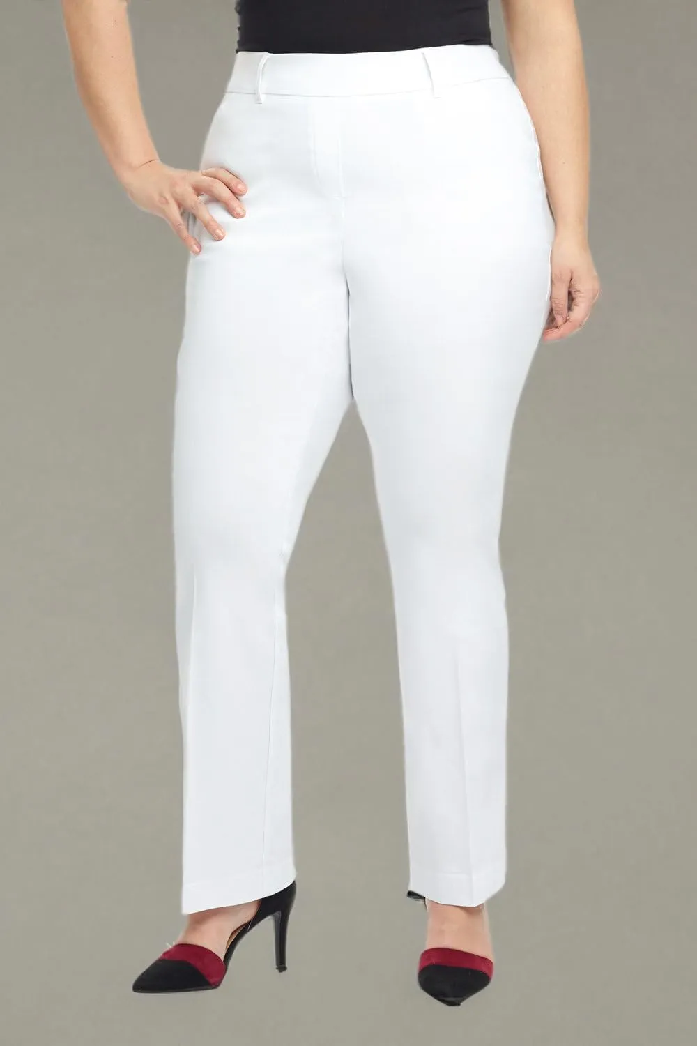 Rekucci Curvy Woman Ease into Comfort Barely Bootcut Plus Size Pant