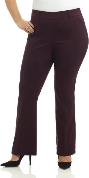 Rekucci Curvy Woman Ease into Comfort Barely Bootcut Plus Size Pant