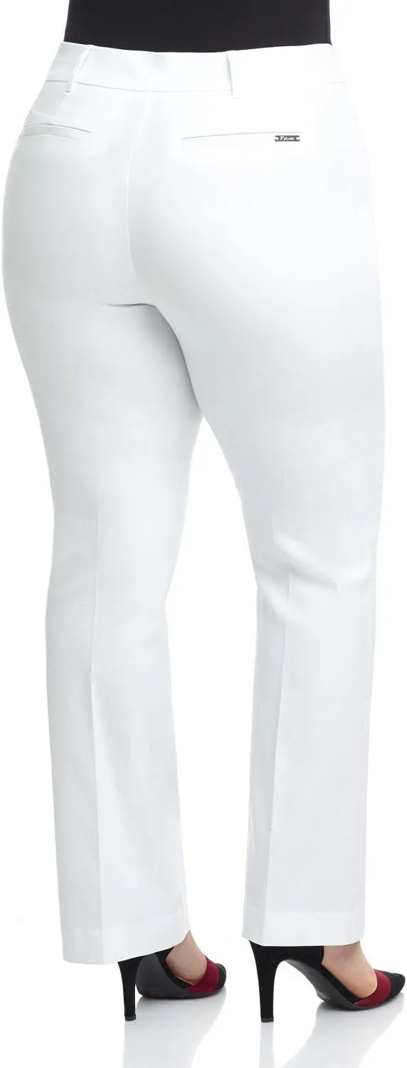 Rekucci Curvy Woman Ease into Comfort Barely Bootcut Plus Size Pant