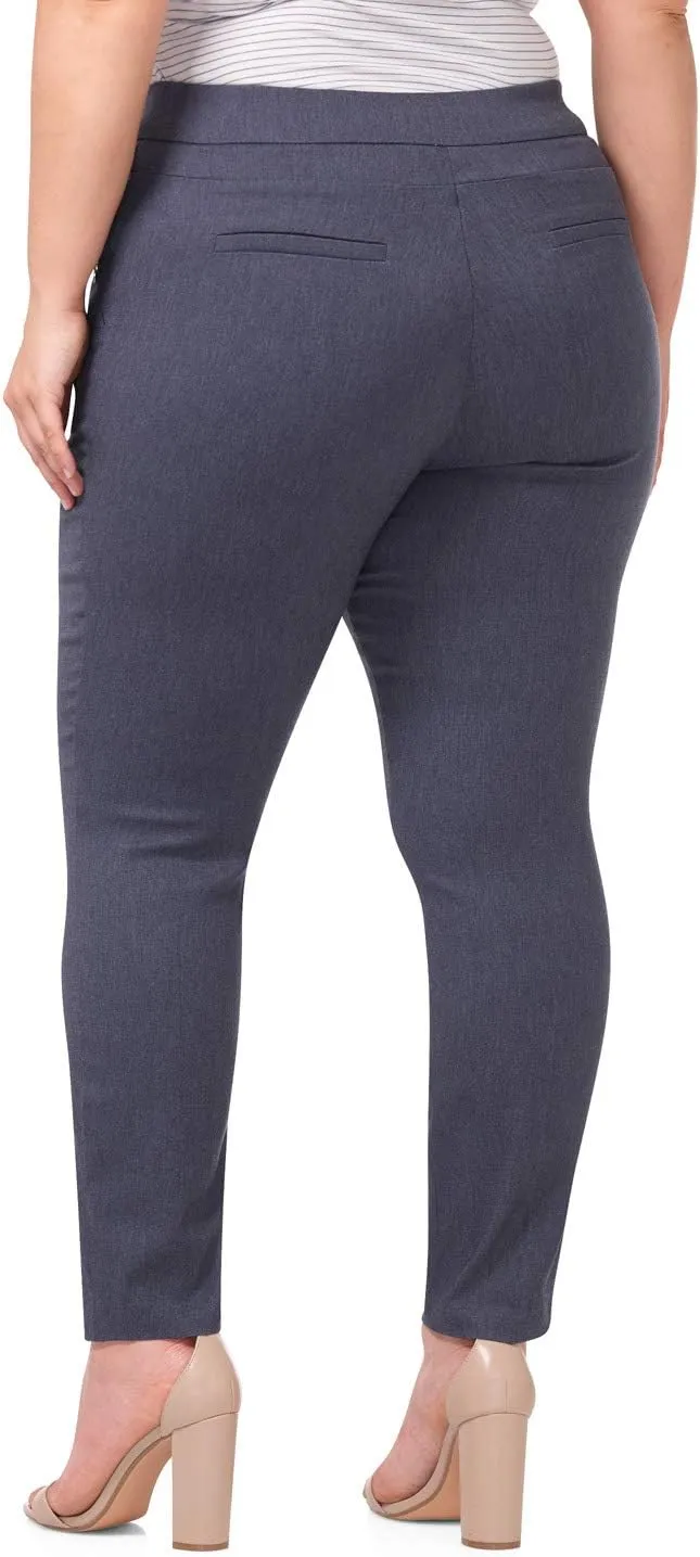 Rekucci Curvy Woman Ease into Comfort Skinny Plus Size Pant w/Tummy Control