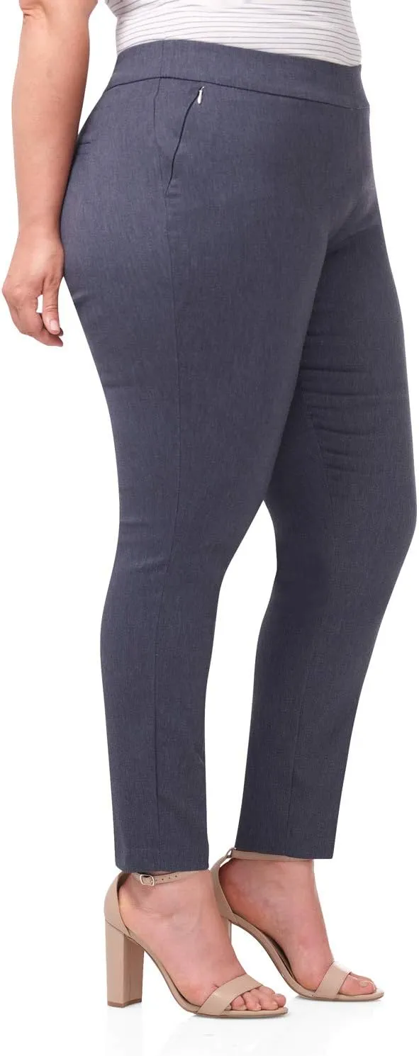 Rekucci Curvy Woman Ease into Comfort Skinny Plus Size Pant w/Tummy Control