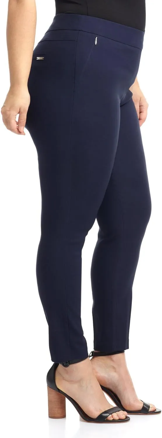 Rekucci Curvy Woman Ease into Comfort Skinny Plus Size Pant w/Tummy Control