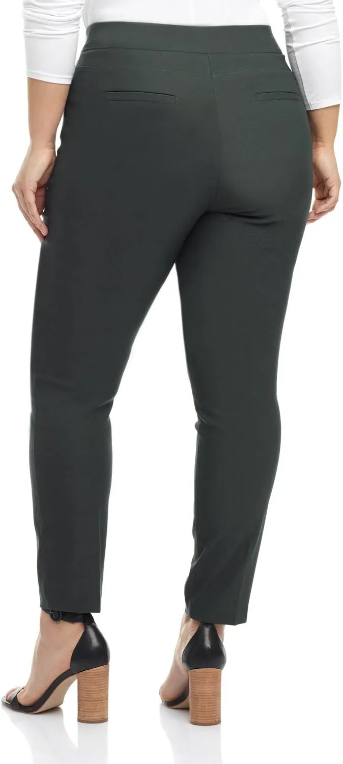 Rekucci Curvy Woman Ease into Comfort Skinny Plus Size Pant w/Tummy Control