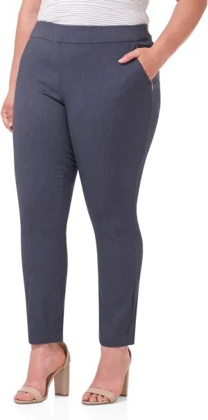 Rekucci Curvy Woman Ease into Comfort Skinny Plus Size Pant w/Tummy Control