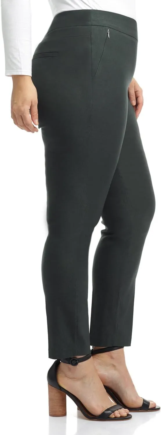 Rekucci Curvy Woman Ease into Comfort Skinny Plus Size Pant w/Tummy Control