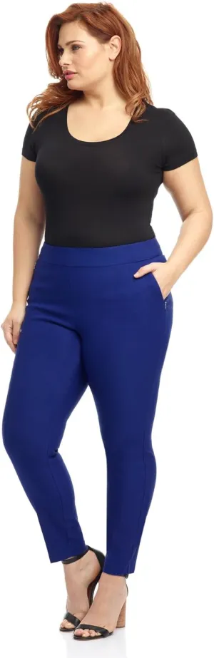Rekucci Curvy Woman Ease into Comfort Skinny Plus Size Pant w/Tummy Control