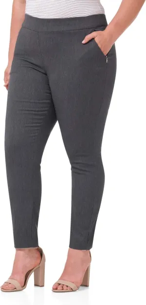 Rekucci Curvy Woman Ease into Comfort Skinny Plus Size Pant w/Tummy Control