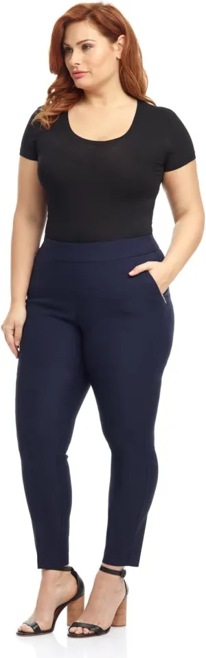 Rekucci Curvy Woman Ease into Comfort Skinny Plus Size Pant w/Tummy Control