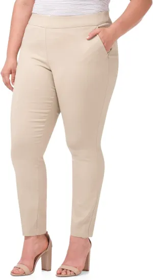 Rekucci Curvy Woman Ease into Comfort Skinny Plus Size Pant w/Tummy Control
