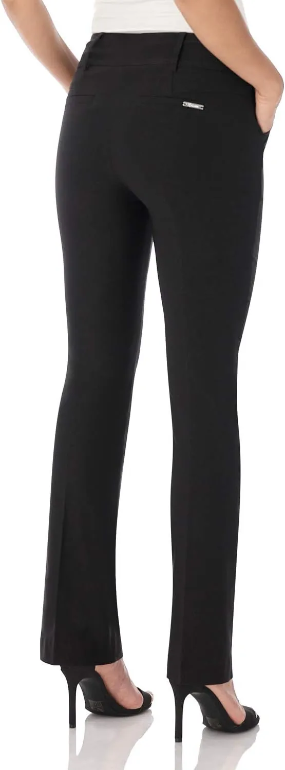 Rekucci Women's Ease into Comfort Classic Bootcut Pant w/Tummy Control