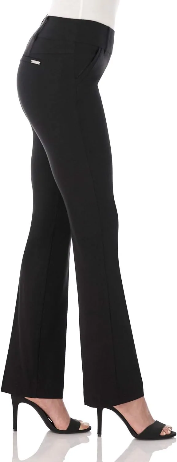 Rekucci Women's Ease into Comfort Classic Bootcut Pant w/Tummy Control