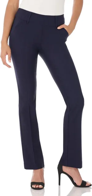 Rekucci Women's Ease into Comfort Classic Bootcut Pant w/Tummy Control