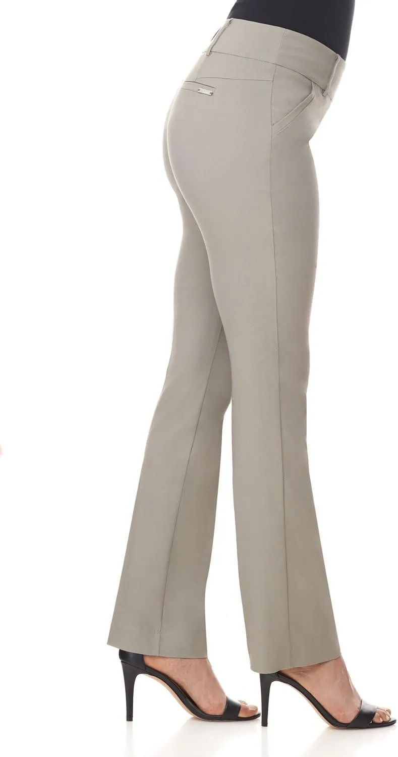 Rekucci Women's Ease into Comfort Classic Bootcut Pant w/Tummy Control
