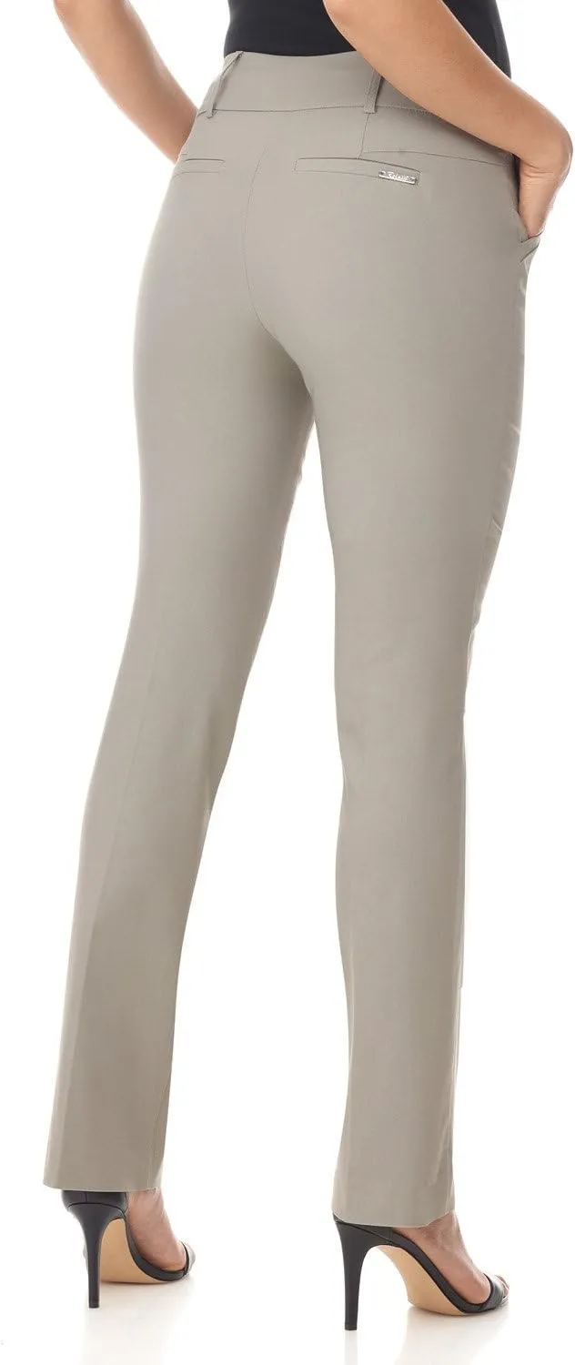 Rekucci Women's Ease into Comfort Classic Bootcut Pant w/Tummy Control