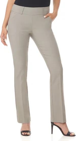 Rekucci Women's Ease into Comfort Classic Bootcut Pant w/Tummy Control