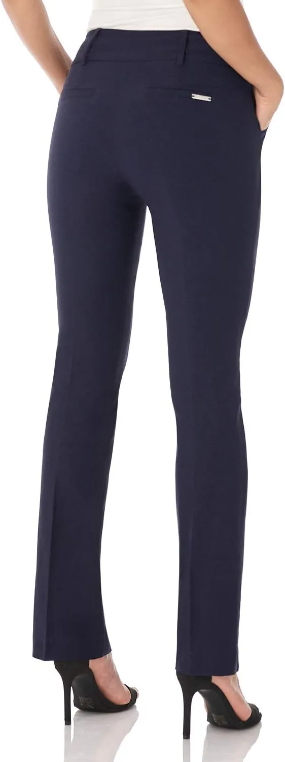 Rekucci Women's Ease into Comfort Classic Bootcut Pant w/Tummy Control