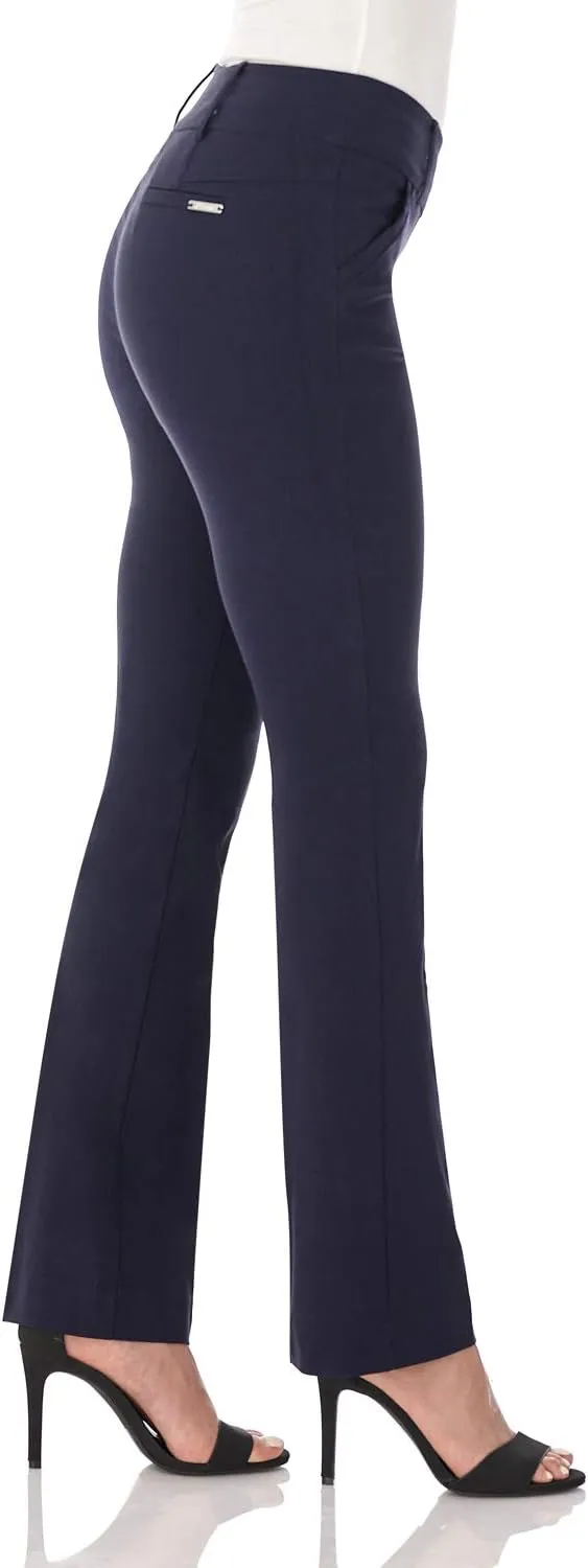 Rekucci Women's Ease into Comfort Classic Bootcut Pant w/Tummy Control