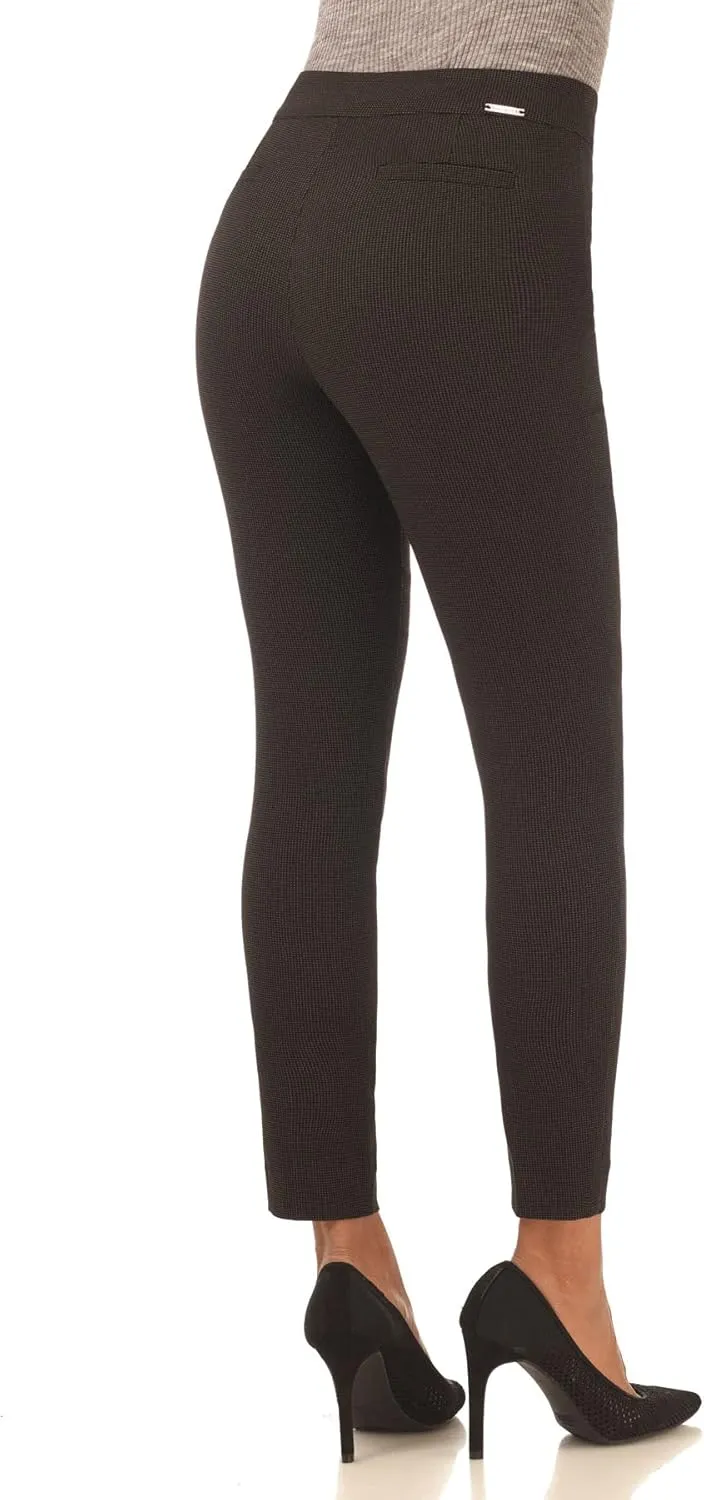 Rekucci Women's Ease into Comfort Slim Ankle Pant with Snaps