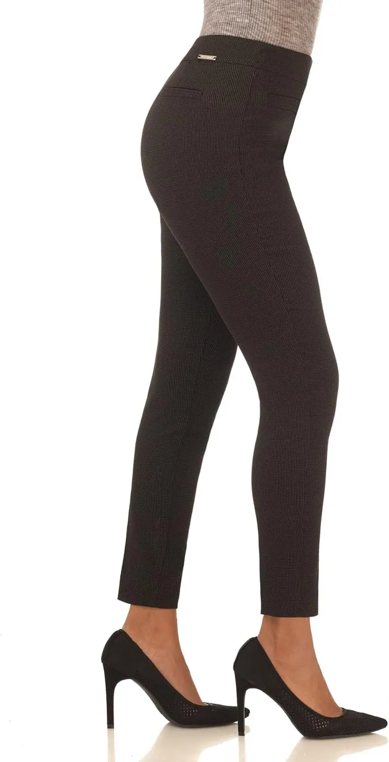 Rekucci Women's Ease into Comfort Slim Ankle Pant with Snaps