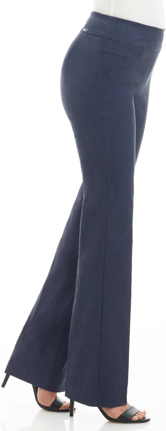 Rekucci Womens Ease into Comfort Stretchy Business Casual Bootcut Pull-On Everyday Office Pant in Regular/Tall/Petite Sizes
