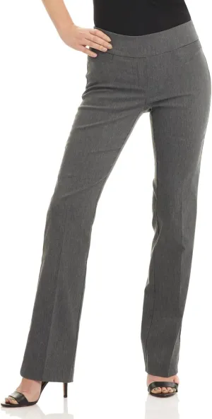Rekucci Womens Ease into Comfort Stretchy Business Casual Bootcut Pull-On Everyday Office Pant in Regular/Tall/Petite Sizes
