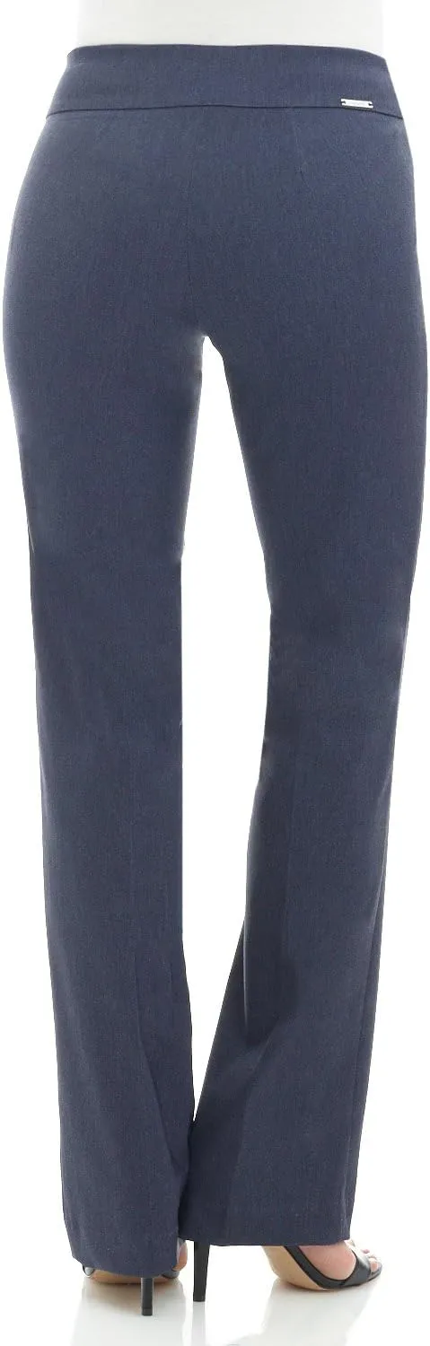 Rekucci Womens Ease into Comfort Stretchy Business Casual Bootcut Pull-On Everyday Office Pant in Regular/Tall/Petite Sizes