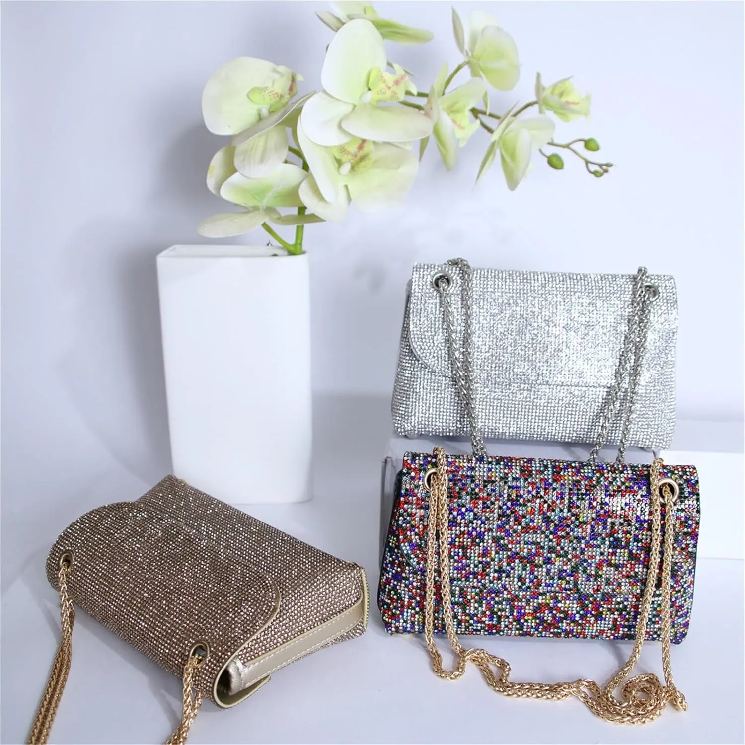 Rhinestone Bags High End Rhinestone Evening Bag Fully Showing Elegant Exquisite Charm Suitable For Weddings, Parties, Proms