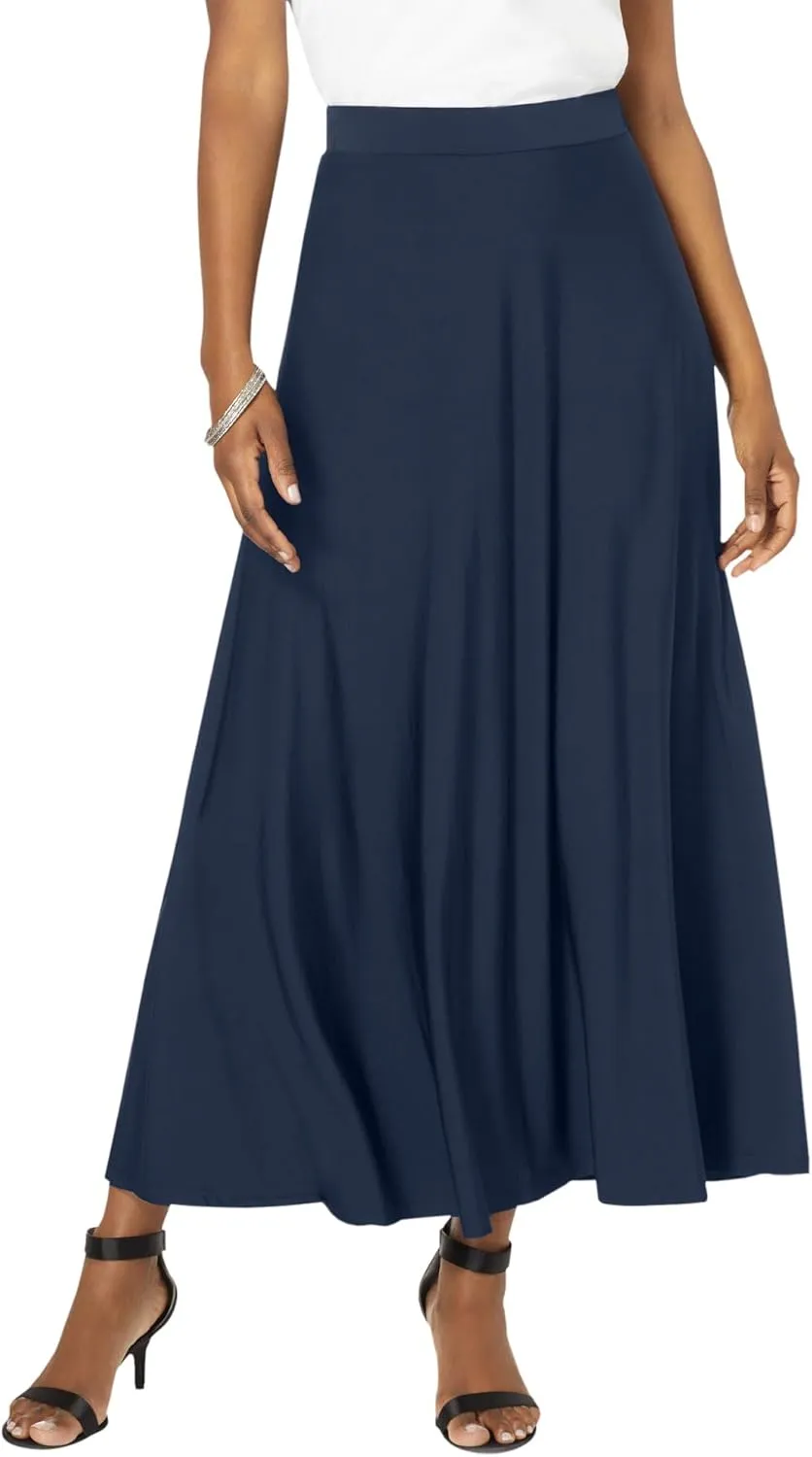 Roaman's Women's Plus Size Ultrasmooth Fabric Maxi Skirt