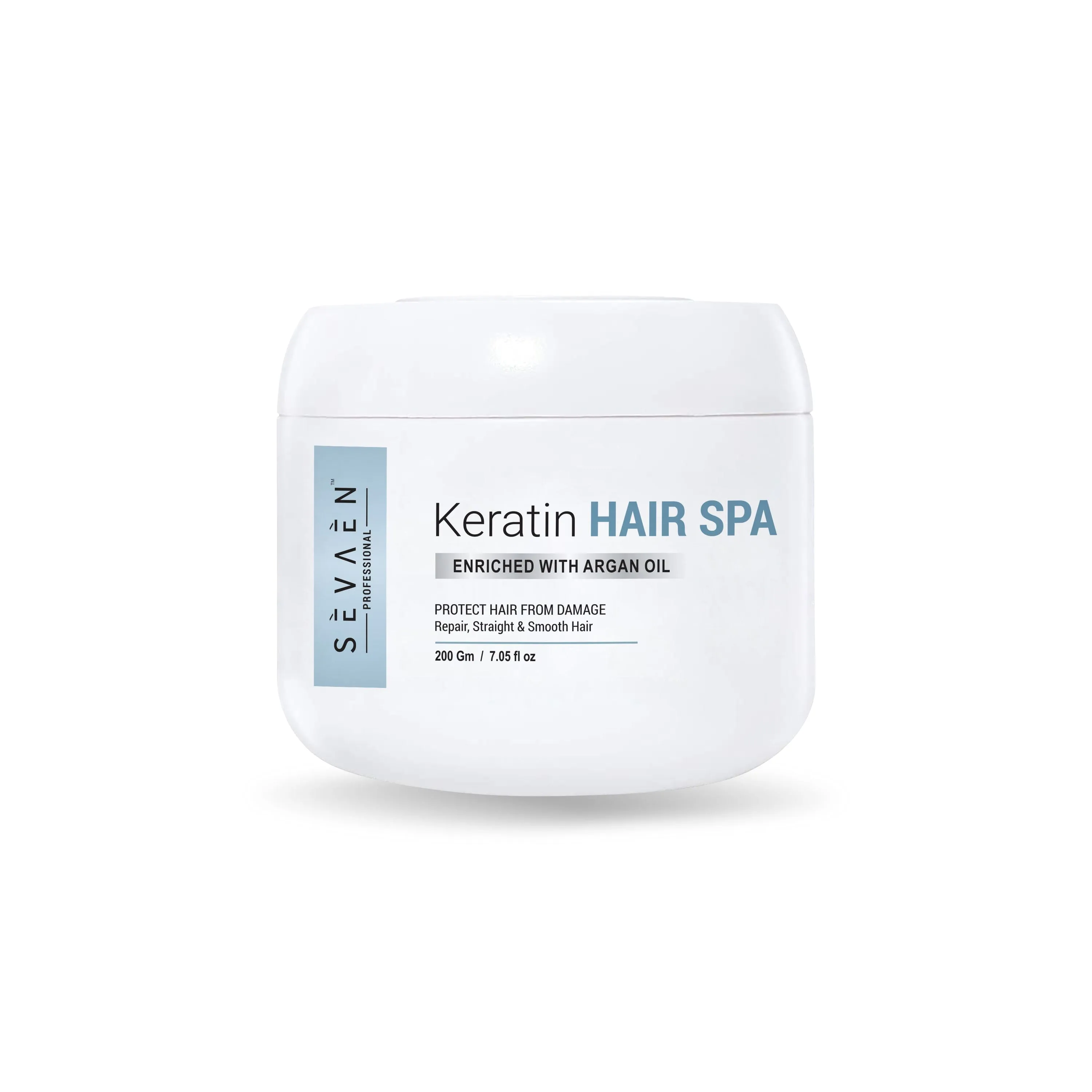sevaen Keratin Shampoo 250ml And Hair Spa Cream 200gm,for Frizz-Free hair up to 72 hours & Salon-like smooth hair at home.