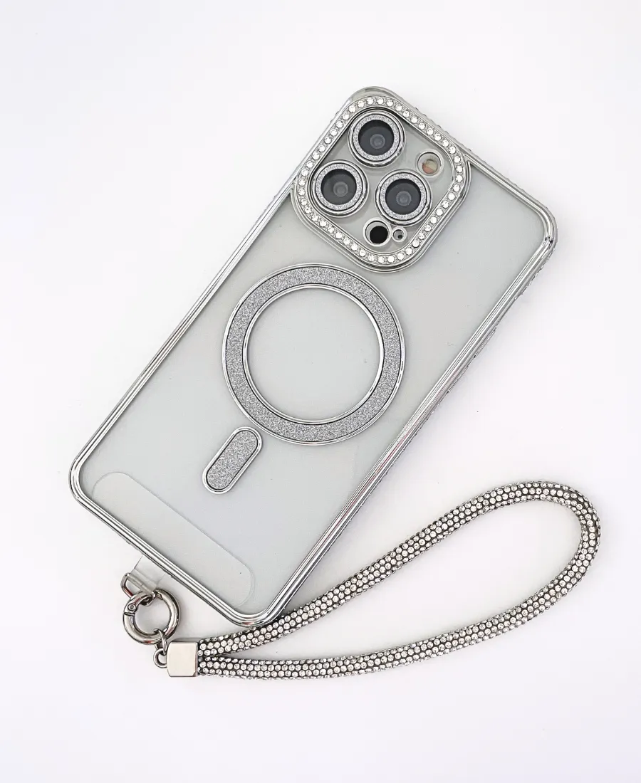 Silver Glam Phone Bracelet