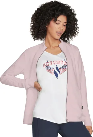 Skechers Women's Mock Neck Jacket with Rose Gold Zipper