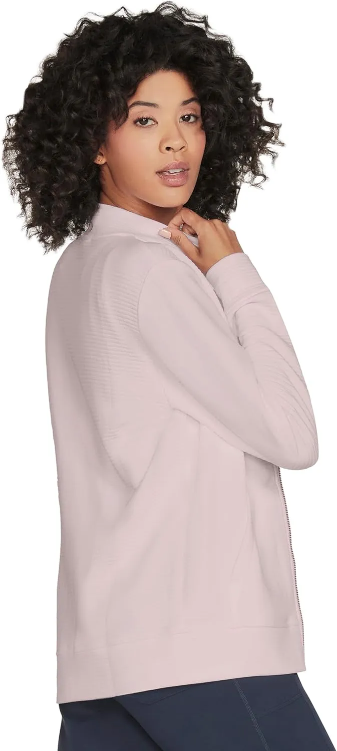 Skechers Women's Mock Neck Jacket with Rose Gold Zipper