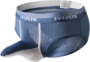 Sport Soft Performance Boxer Briefs Men's Athletic Support Underwear Low Waist Underwear Male No Ride Up Boxer Brief