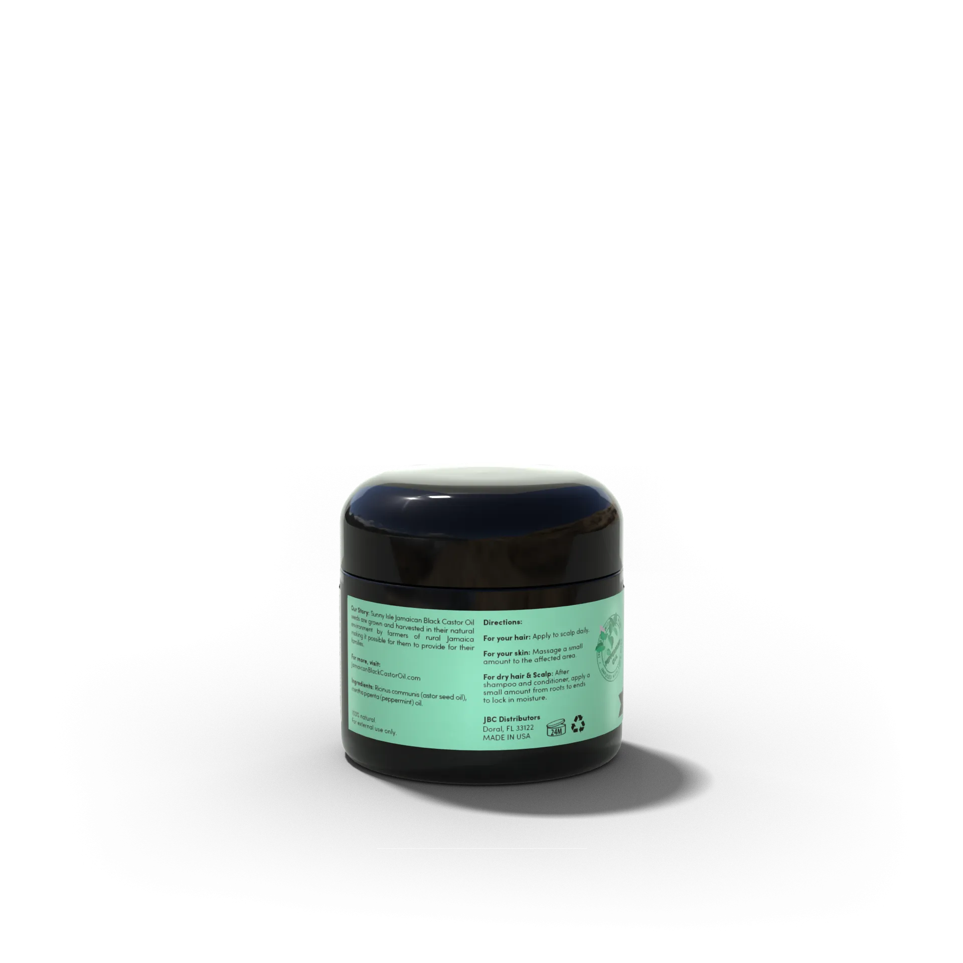Sunny Isle Jamaican Black Castor Oil Pure Butter with Peppermint Oil