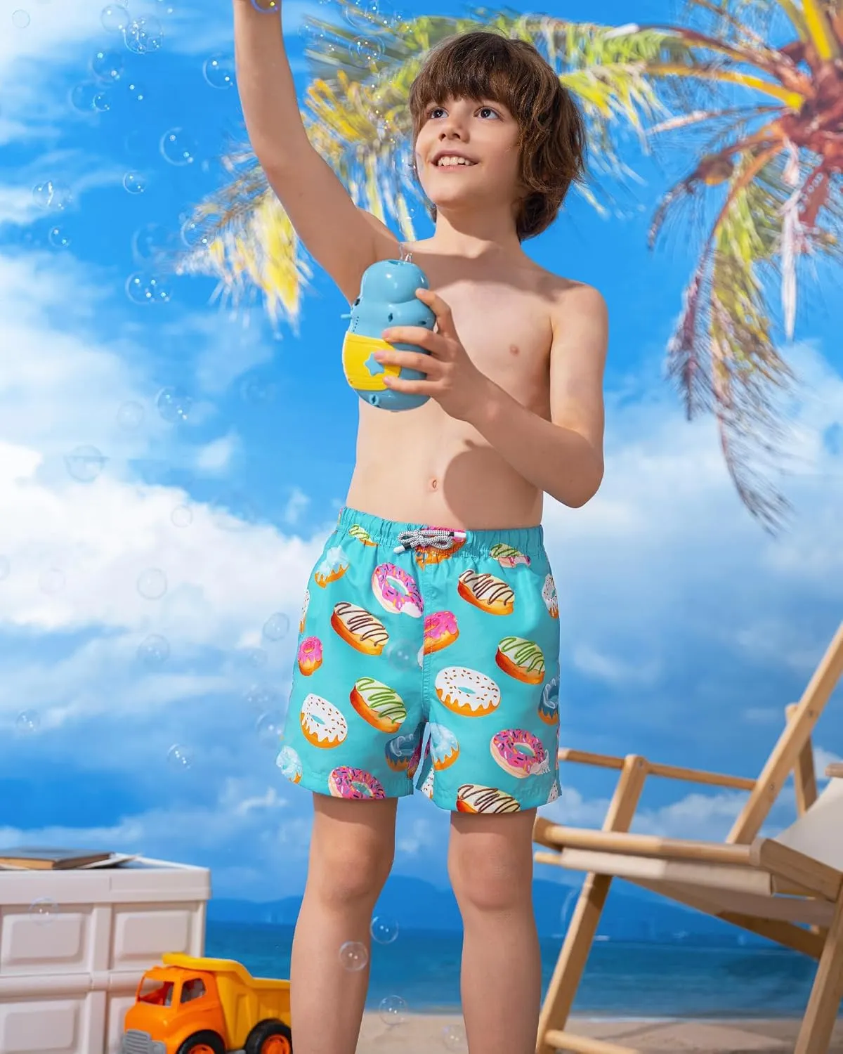 SURF CUZ Boys Swim Trunks Toddler Swim Shorts UPF 50  Bathing Suit for Boy Swimsuit Quick Dry Mesh Beach Boardshorts Swimwear