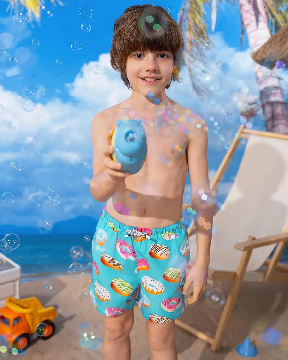 SURF CUZ Boys Swim Trunks Toddler Swim Shorts UPF 50  Bathing Suit for Boy Swimsuit Quick Dry Mesh Beach Boardshorts Swimwear