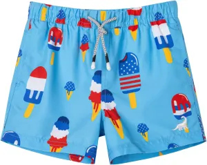 SURF CUZ Boys Swim Trunks Toddler Swim Shorts UPF 50  Bathing Suit for Boy Swimsuit Quick Dry Mesh Beach Boardshorts Swimwear