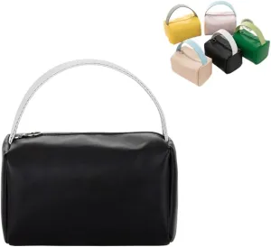 Travel Makeup Bag, Simplistic Waterproof Toiletry Bag Large Capacity Cosmetic Bag with Handles, Makeup Organizer Pouch (Black)