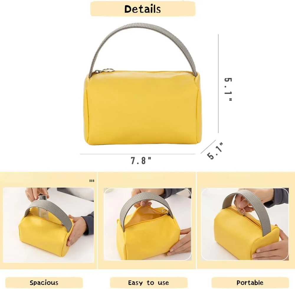 Travel Makeup Bag, Simplistic Waterproof Toiletry Bag Large Capacity Cosmetic Bag with Handles, Makeup Organizer Pouch (Green)