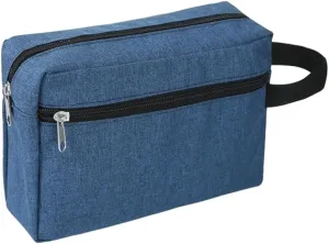 Travel Makeup Bag, Waterproof Toiletry Bag Washbag Large Capacity Cosmetic Bag Simplistic with Handles, Makeup Organizer Pouch, Swimming Bag Gym Bag Mothers day gift (DarkBlue)