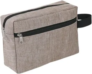 Travel Makeup Bag, Waterproof Toiletry Bag Washbag Large Capacity Cosmetic Bag Simplistic with Handles, Makeup Organizer Pouch, Swimming Bag Gym Bag Mothers day gift (LightBrown)