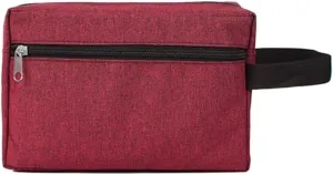 Travel Makeup Bag, Waterproof Toiletry Bag Washbag Large Capacity Cosmetic Bag Simplistic with Handles, Makeup Organizer Pouch, Swimming Bag Gym Bag Mothers day gift (Red)