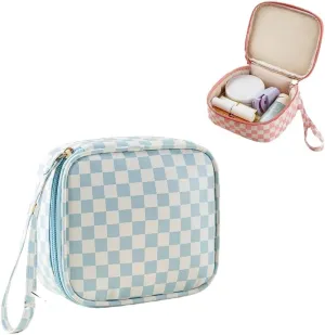 Travel Makeup Bag, Waterproof Toiletry Bag Washbag Large Capacity Swimming Bag Cosmetic Bag Simplistic with Handles, Makeup Organizer Pouch (Blue)