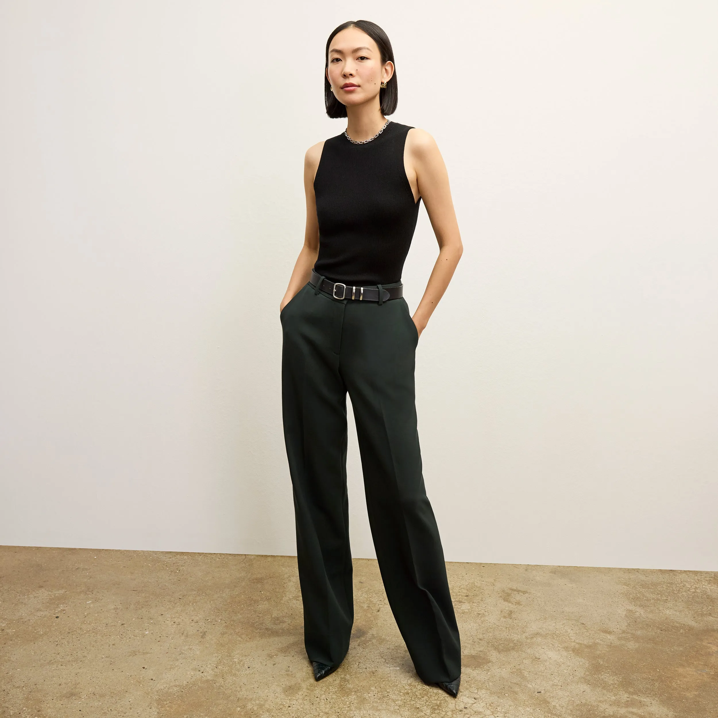 Trina Top - Ribbed Merino  :: Black