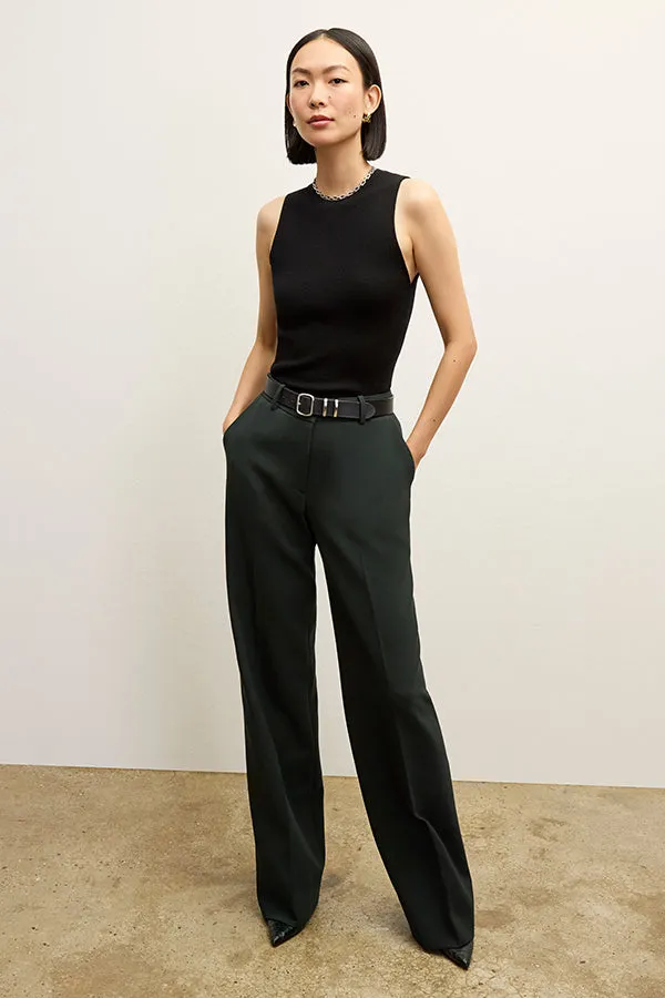 Trina Top - Ribbed Merino  :: Black