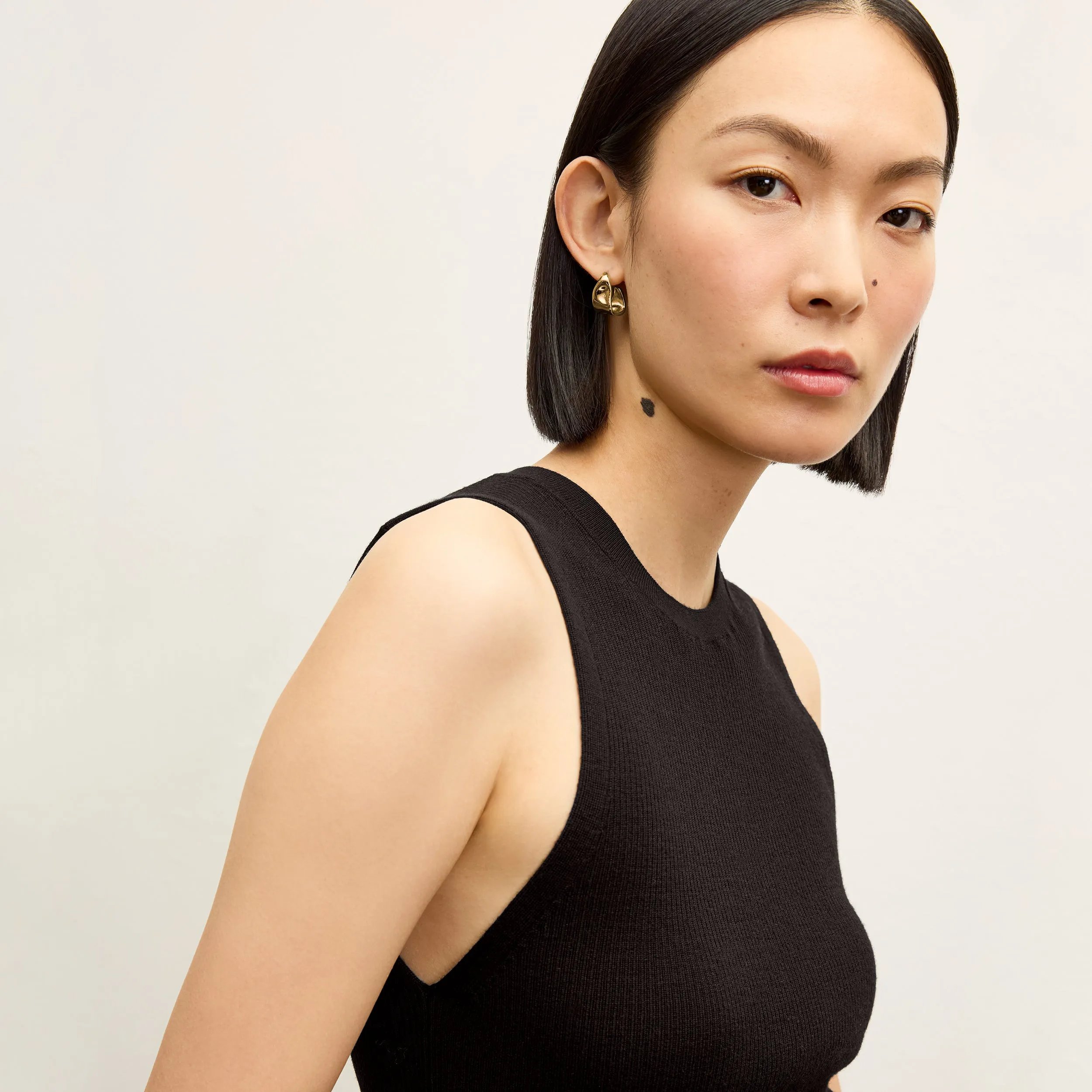 Trina Top - Ribbed Merino  :: Black