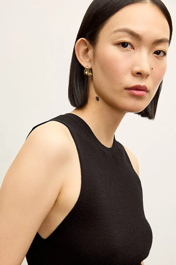 Trina Top - Ribbed Merino  :: Black